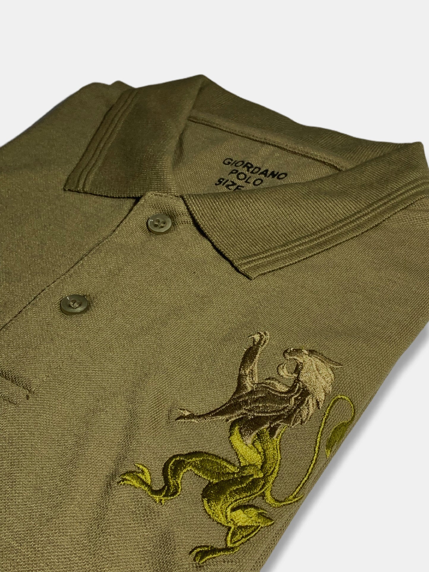 3D Embroidered Lion Design Polo's