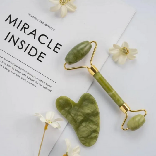 Ultimate Jade Roller & Gua Sha Set for Youthful Skin: Gentle, Effective Anti-Aging Facial Massage