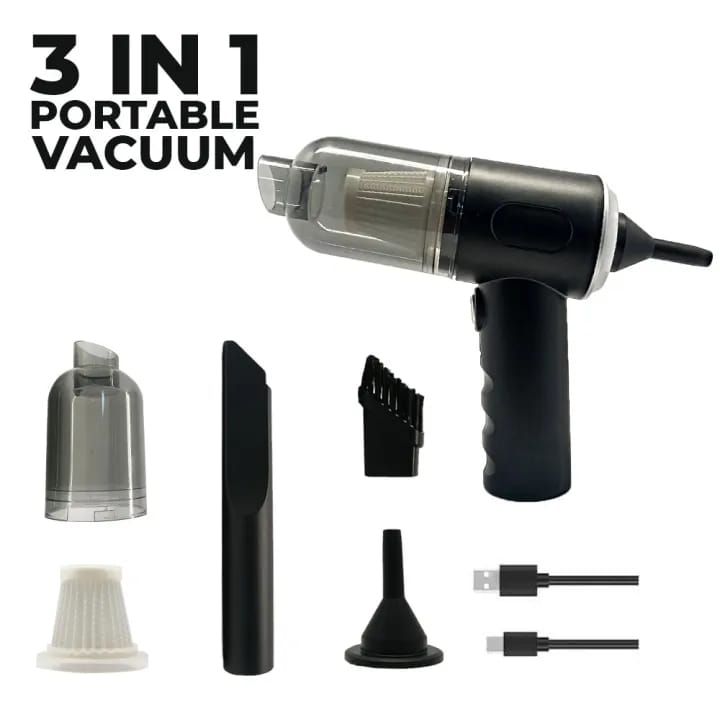 3-in-1 Cordless Air Duster & Portable Vacuum Cleaner